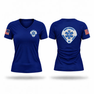 Womens Short Sleeve Vneck Shirt, Knox EMS, EMS/EMT, Teamtime, Team time, sublimation, custom sports apparel, team uniforms, spirit wear, spiritwear, sports uniforms, custom shirts, team store, custom team store, fundraiser sports, apparel fundraiser