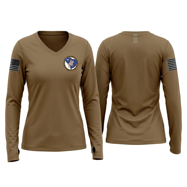 Womens Long Sleeve Vneck Shirt, 169th, Air Force, Teamtime, Team time, sublimation, custom sports apparel, team uniforms, spirit wear, spiritwear, sports uniforms, custom shirts, team store, custom team store, fundraiser sports, apparel fundraiser