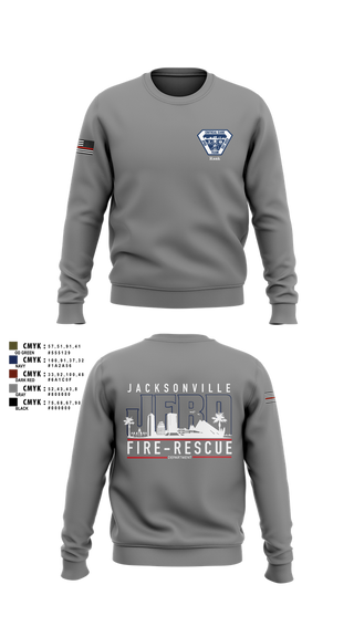 Crew Neck Sweatshirt, JFRD Critical Care Team, Fire Department, Teamtime, Team time, sublimation, custom sports apparel, team uniforms, spirit wear, spiritwear, sports uniforms, custom shirts, team store, custom team store, fundraiser sports, apparel fundraiser