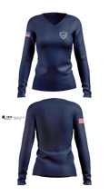 Trenton Police Department Women's Long Sleeve V-neck Shirt - 3