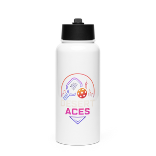 Vegas Pickeball Stainless Steel Water Bottle with a Straw Lid