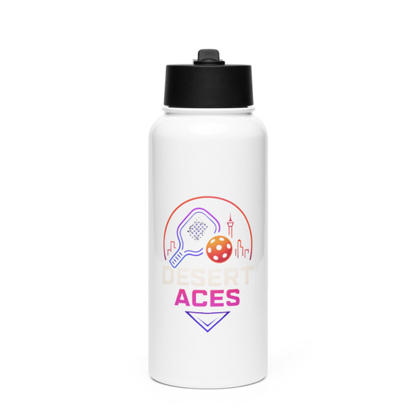 Vegas Pickeball Stainless Steel Water Bottle with a Straw Lid