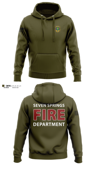 Hoodie, Seven Springs, Fire Department, Teamtime, Team time, sublimation, custom sports apparel, team uniforms, spirit wear, spiritwear, sports uniforms, custom shirts, team store, custom team store, fundraiser sports, apparel fundraiser