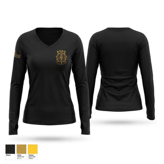 Womens Long Sleeve Vneck Shirt, Detective Bureau, Police, Teamtime, Team time, sublimation, custom sports apparel, team uniforms, spirit wear, spiritwear, sports uniforms, custom shirts, team store, custom team store, fundraiser sports, apparel fundraiser