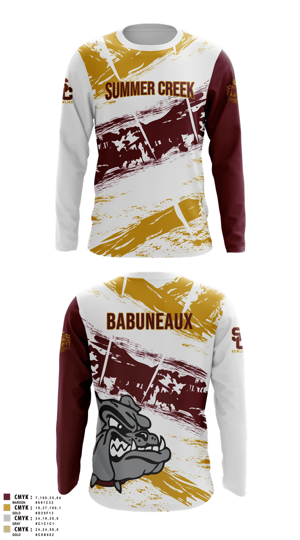 Long Sleeve Performance Shirt, Summer Creek High School Bowling, Bowling, Teamtime, Team time, sublimation, custom sports apparel, team uniforms, spirit wear, spiritwear, sports uniforms, custom shirts, team store, custom team store, fundraiser sports, apparel fundraiser
