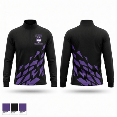 Elgin Huskies 34106074 Quarter Zip Jacket - 3