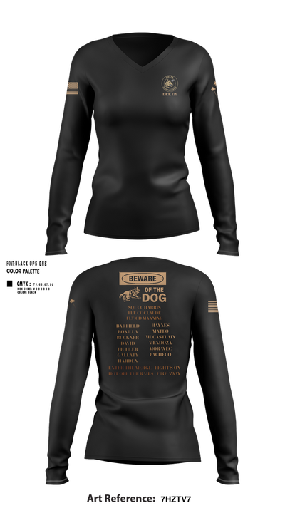 det. 159 47183893 Women's Long Sleeve V-neck Shirt - 100
