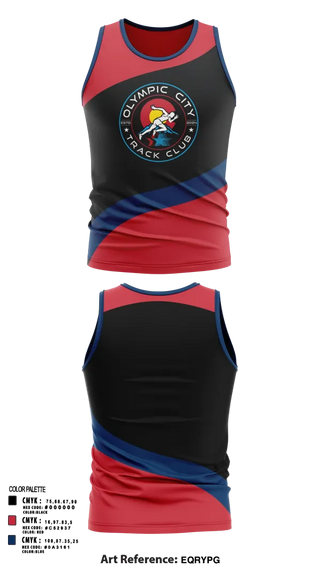 Tank Top, Olympic City Track Club, Track & Field, Teamtime, Team time, sublimation, custom sports apparel, team uniforms, spirit wear, spiritwear, sports uniforms, custom shirts, team store, custom team store, fundraiser sports, apparel fundraiser