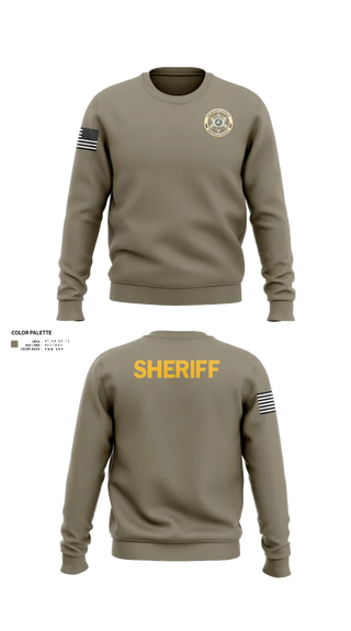 Crew Neck Sweatshirt, Renville County Sheriff's Office, Police, Teamtime, Team time, sublimation, custom sports apparel, team uniforms, spirit wear, spiritwear, sports uniforms, custom shirts, team store, custom team store, fundraiser sports, apparel fundraiser