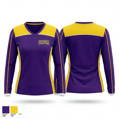 Stingers 32474904 Women's Long Sleeve V-neck Shirt - 1