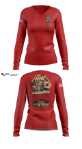 HHC USAG YONGSAN-CASEY Women's Long Sleeve V-neck Shirt - 11