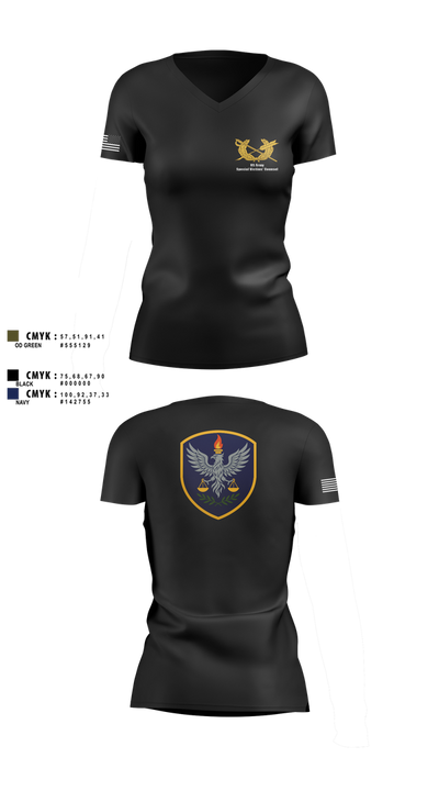 US Army Special Victims’ Counsel 25692350 Women's Short Sleeve V-neck Shirt - 5