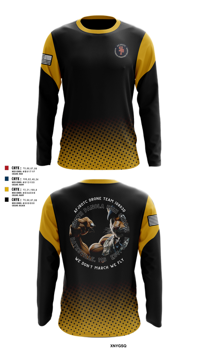 AFJROTC MS-081 DRONE TEAM 88778530 Long Sleeve Performance Shirt 237