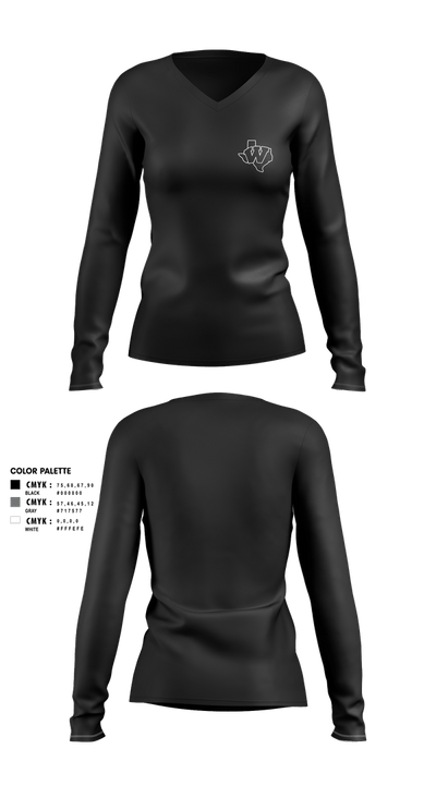 Winn Maverick Softball 22678979 Women's Long Sleeve V-neck Shirt - 3