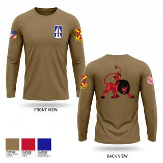 Long Sleeve Performance Shirt, Charlie’s Battery 1st Battalion 163rd Field Artillery Division, National Guard, Teamtime, Team time, sublimation, custom sports apparel, team uniforms, spirit wear, spiritwear, sports uniforms, custom shirts, team store, custom team store, fundraiser sports, apparel fundraiser