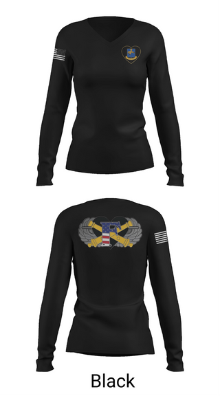 Womens Long Sleeve Vneck Shirt, Freedom BTRY, 1-320th FAR, , Teamtime, Team time, sublimation, custom sports apparel, team uniforms, spirit wear, spiritwear, sports uniforms, custom shirts, team store, custom team store, fundraiser sports, apparel fundraiser