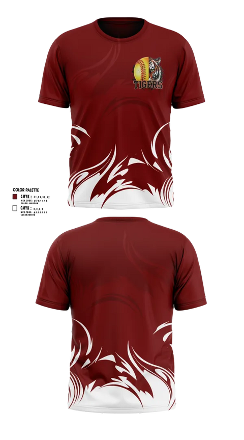 Old School Cotton Feel Shirt, Pensacola High Lady Tigers, Softball, Teamtime, Team time, sublimation, custom sports apparel, team uniforms, spirit wear, spiritwear, sports uniforms, custom shirts, team store, custom team store, fundraiser sports, apparel fundraiser