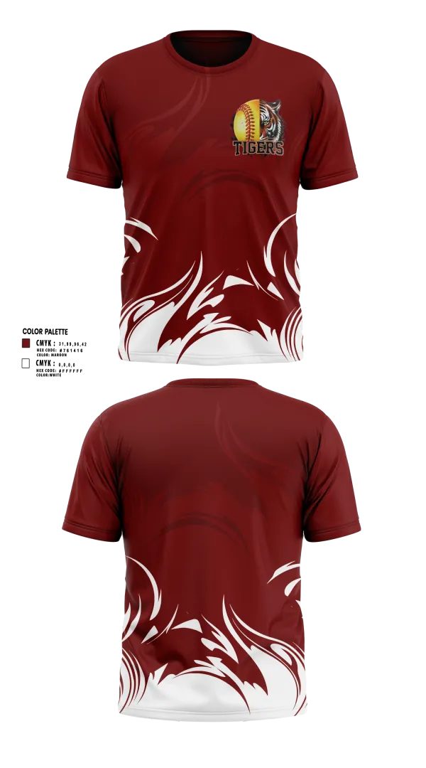 Old School Cotton Feel Shirt, Pensacola High Lady Tigers, Softball, Teamtime, Team time, sublimation, custom sports apparel, team uniforms, spirit wear, spiritwear, sports uniforms, custom shirts, team store, custom team store, fundraiser sports, apparel fundraiser