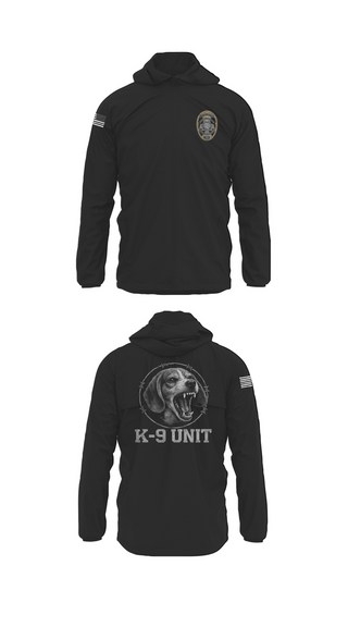 Windbreaker, Farmersville PD K9 Hunter, Police, Teamtime, Team time, sublimation, custom sports apparel, team uniforms, spirit wear, spiritwear, sports uniforms, custom shirts, team store, custom team store, fundraiser sports, apparel fundraiser