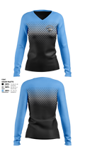 East Chapel Hill High School Swimming Women's Long Sleeve V-neck Shirt - 3