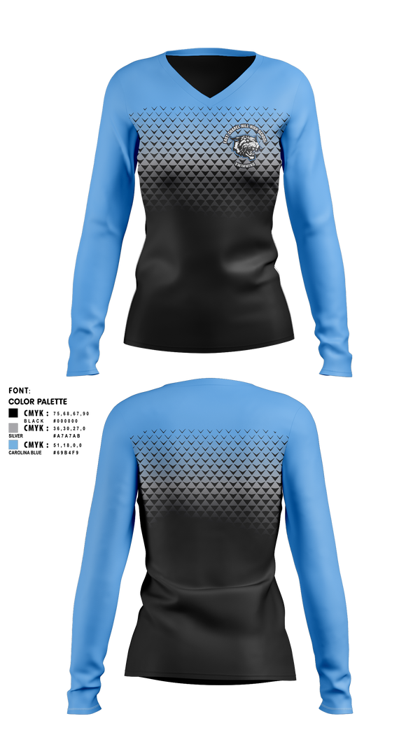 Womens Long Sleeve Vneck Shirt, East Chapel Hill High School Swimming, Swimming, Teamtime, Team time, sublimation, custom sports apparel, team uniforms, spirit wear, spiritwear, sports uniforms, custom shirts, team store, custom team store, fundraiser sports, apparel fundraiser