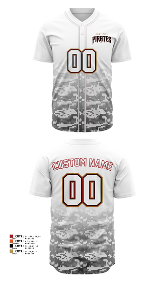Full Button Baseball Jersey, Port City Pirates, Baseball, Teamtime, Team time, sublimation, custom sports apparel, team uniforms, spirit wear, spiritwear, sports uniforms, custom shirts, team store, custom team store, fundraiser sports, apparel fundraiser