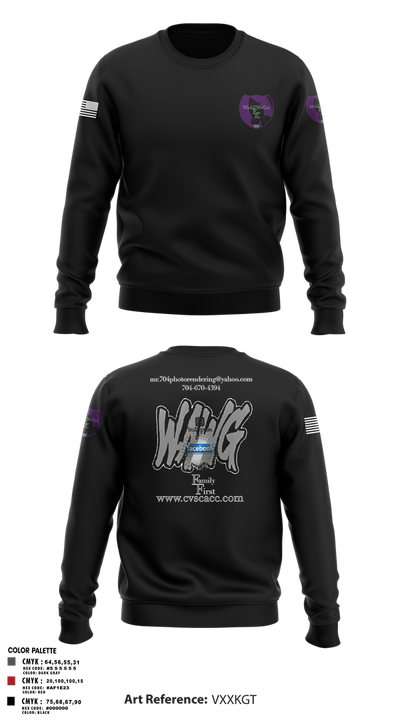WeAllWeGot~Family First 22026589 Crew Neck Sweatshirt - 28