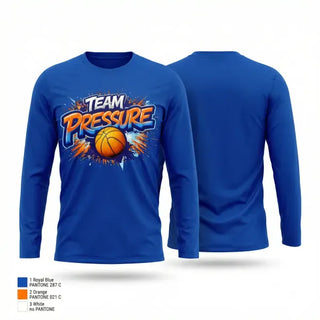 Long Sleeve Performance Shirt, Team Pressure, Men's Basketball, Teamtime, Team time, sublimation, custom sports apparel, team uniforms, spirit wear, spiritwear, sports uniforms, custom shirts, team store, custom team store, fundraiser sports, apparel fundraiser