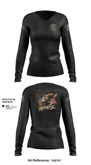 Womens Long Sleeve Vneck Shirt, Philadelphia Police, , Teamtime, Team time, sublimation, custom sports apparel, team uniforms, spirit wear, spiritwear, sports uniforms, custom shirts, team store, custom team store, fundraiser sports, apparel fundraiser