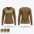 Naval Special Warfare Group Eight Logistics and Support Unit 81294676 Women's Long Sleeve V-neck Shirt - 1