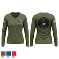 MASS-2 Women's Long Sleeve V-neck Shirt - 1