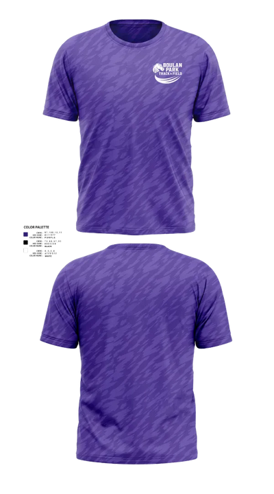 Boulan Park Broncos 82543300 Short Sleeve Performance Shirt - 30