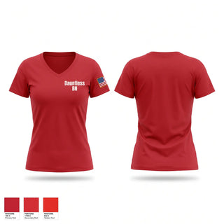 Womens Short Sleeve Vneck Shirt, Dauntless BN, Army, Teamtime, Team time, sublimation, custom sports apparel, team uniforms, spirit wear, spiritwear, sports uniforms, custom shirts, team store, custom team store, fundraiser sports, apparel fundraiser