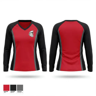 Womens Long Sleeve Vneck Shirt, Lakers, Wrestling, Teamtime, Team time, sublimation, custom sports apparel, team uniforms, spirit wear, spiritwear, sports uniforms, custom shirts, team store, custom team store, fundraiser sports, apparel fundraiser