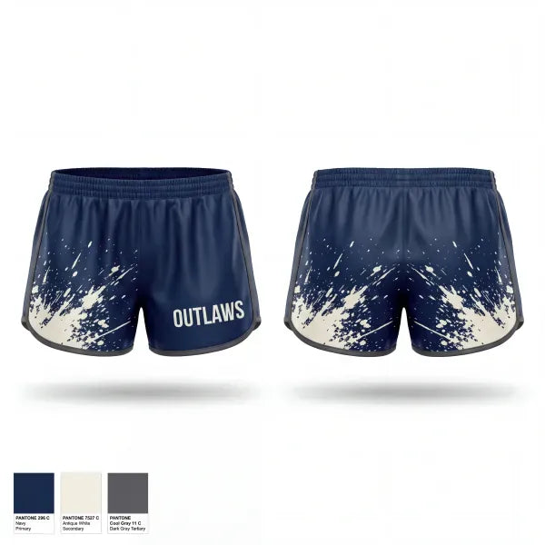 Womens Shorts, Outlaws, Softball, Teamtime, Team time, sublimation, custom sports apparel, team uniforms, spirit wear, spiritwear, sports uniforms, custom shirts, team store, custom team store, fundraiser sports, apparel fundraiser