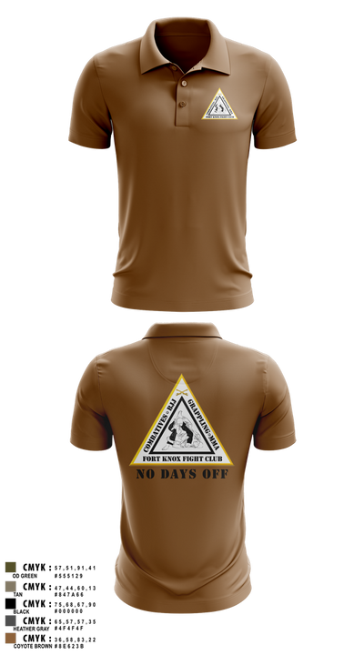 Fort Knox Fight Club Short Sleeve Performance Polo - 2