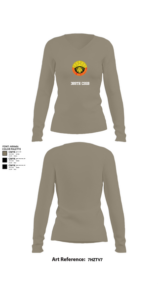 Womens Long Sleeve Vneck Shirt, 389th CSSB, , Teamtime, Team time, sublimation, custom sports apparel, team uniforms, spirit wear, spiritwear, sports uniforms, custom shirts, team store, custom team store, fundraiser sports, apparel fundraiser