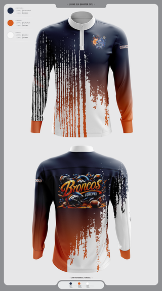 Quarter Zip Jacket, Lady Broncos, Cheer, Teamtime, Team time, sublimation, custom sports apparel, team uniforms, spirit wear, spiritwear, sports uniforms, custom shirts, team store, custom team store, fundraiser sports, apparel fundraiser