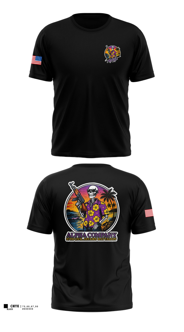 Short Sleeve Performance Shirt, Aloha 97th CA, Army, Teamtime, Team time, sublimation, custom sports apparel, team uniforms, spirit wear, spiritwear, sports uniforms, custom shirts, team store, custom team store, fundraiser sports, apparel fundraiser