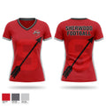 Sherwood Middle School Football Women's Short Sleeve V-neck Shirt - 1