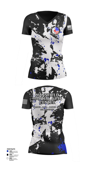 Womens Short Sleeve Vneck Shirt, Mansfield Martial Arts Center, , Teamtime, Team time, sublimation, custom sports apparel, team uniforms, spirit wear, spiritwear, sports uniforms, custom shirts, team store, custom team store, fundraiser sports, apparel fundraiser