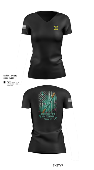 Womens Short Sleeve Vneck Shirt, Texas Officer Candidate Class 69, , Teamtime, Team time, sublimation, custom sports apparel, team uniforms, spirit wear, spiritwear, sports uniforms, custom shirts, team store, custom team store, fundraiser sports, apparel fundraiser