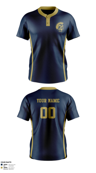 Two Button Softball Jersey, Brentwood Spartans, Softball, Teamtime, Team time, sublimation, custom sports apparel, team uniforms, spirit wear, spiritwear, sports uniforms, custom shirts, team store, custom team store, fundraiser sports, apparel fundraiser