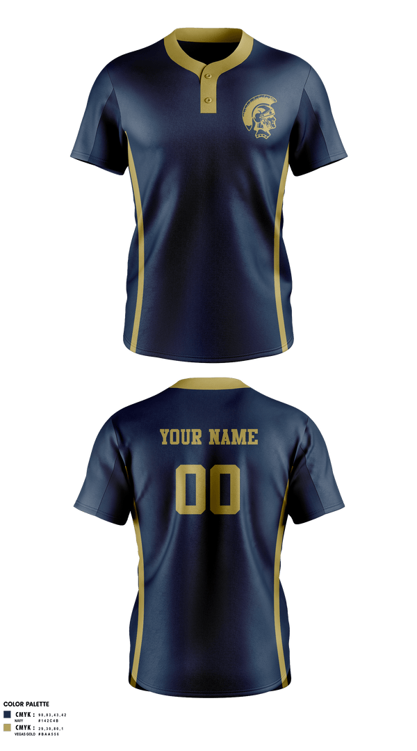 Two Button Softball Jersey, Brentwood Spartans, Softball, Teamtime, Team time, sublimation, custom sports apparel, team uniforms, spirit wear, spiritwear, sports uniforms, custom shirts, team store, custom team store, fundraiser sports, apparel fundraiser