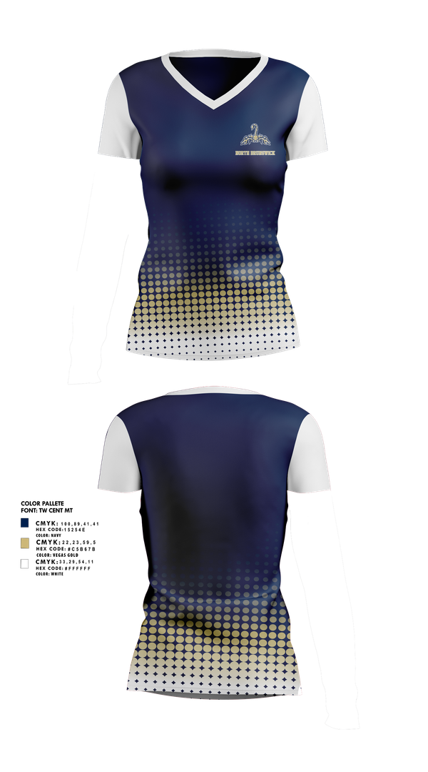 Womens Short Sleeve Vneck Shirt, North Brunswick High School Dance Team, Spirit Store, Teamtime, Team time, sublimation, custom sports apparel, team uniforms, spirit wear, spiritwear, sports uniforms, custom shirts, team store, custom team store, fundraiser sports, apparel fundraiser
