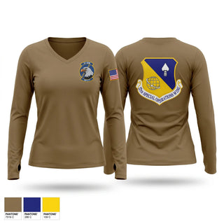 Womens Long Sleeve Vneck Shirt, 27 SOW/SE, Air Force, Teamtime, Team time, sublimation, custom sports apparel, team uniforms, spirit wear, spiritwear, sports uniforms, custom shirts, team store, custom team store, fundraiser sports, apparel fundraiser