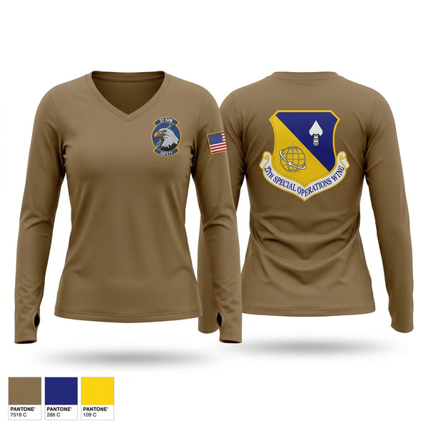Womens Long Sleeve Vneck Shirt, 27 SOW/SE, Air Force, Teamtime, Team time, sublimation, custom sports apparel, team uniforms, spirit wear, spiritwear, sports uniforms, custom shirts, team store, custom team store, fundraiser sports, apparel fundraiser