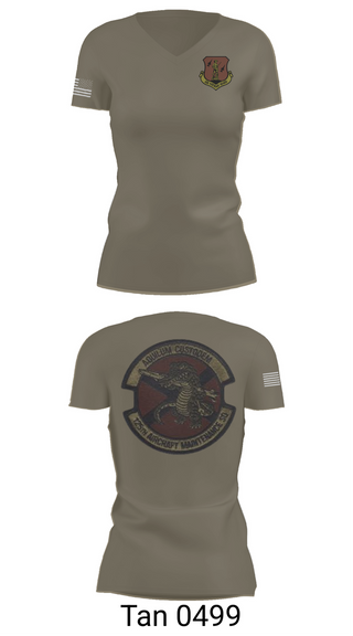Womens Short Sleeve Vneck Shirt, 125th Tactical Aircraft Maintenance SQ, , Teamtime, Team time, sublimation, custom sports apparel, team uniforms, spirit wear, spiritwear, sports uniforms, custom shirts, team store, custom team store, fundraiser sports, apparel fundraiser