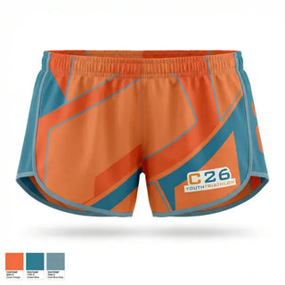 Womens Shorts, C26 Youth Triathlon, Spirit Store, Teamtime, Team time, sublimation, custom sports apparel, team uniforms, spirit wear, spiritwear, sports uniforms, custom shirts, team store, custom team store, fundraiser sports, apparel fundraiser