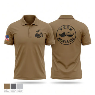 Short Sleeve Performance Polo, Team Mustache, Army, Teamtime, Team time, sublimation, custom sports apparel, team uniforms, spirit wear, spiritwear, sports uniforms, custom shirts, team store, custom team store, fundraiser sports, apparel fundraiser
